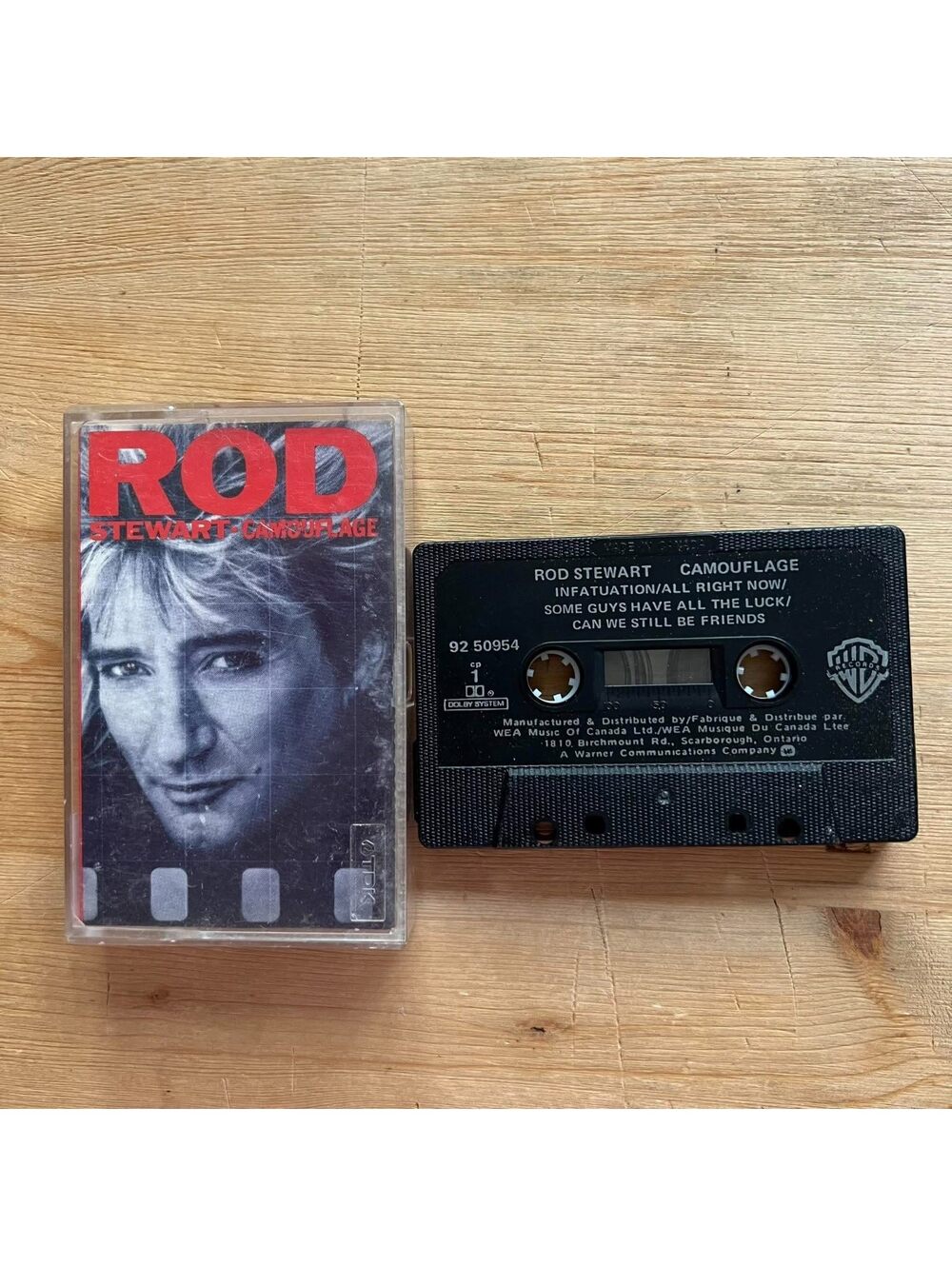 Rod Stewart - Camouflage Cassette Tape VG+ C69